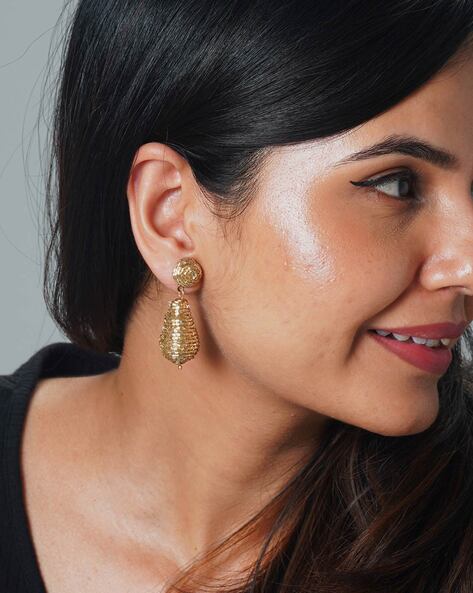 Golden Ladies Gold Earrings, Size: Free Size at Rs 193/pair in Mumbai | ID:  24009189791
