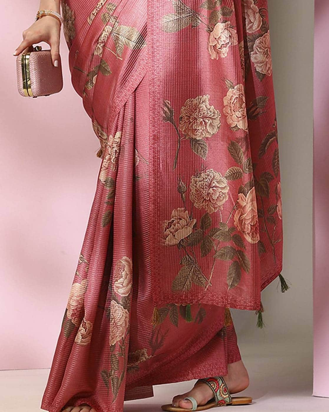 Nalli Pink Banarasi Tussar Silk Saree - Nalli Pink Banarasi Tussar Silk  Sadee Price Starting From Rs 4,151 | Find Verified Sellers at Justdial