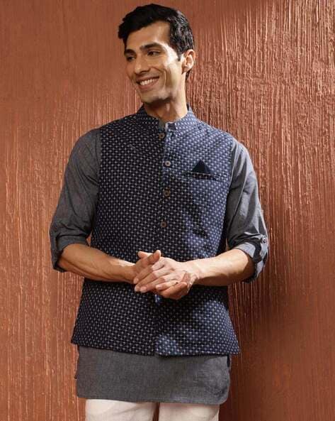 Fabindia Wool Tweed Grey & Black Nehru Jacket | Just like new | Great Deal  ! | Clothes design, Tweed, Nehru jackets