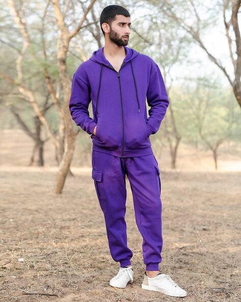 Mens cotton 2025 tracksuit set