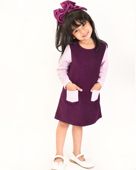 Beebay Girls Striped A-Line Dress