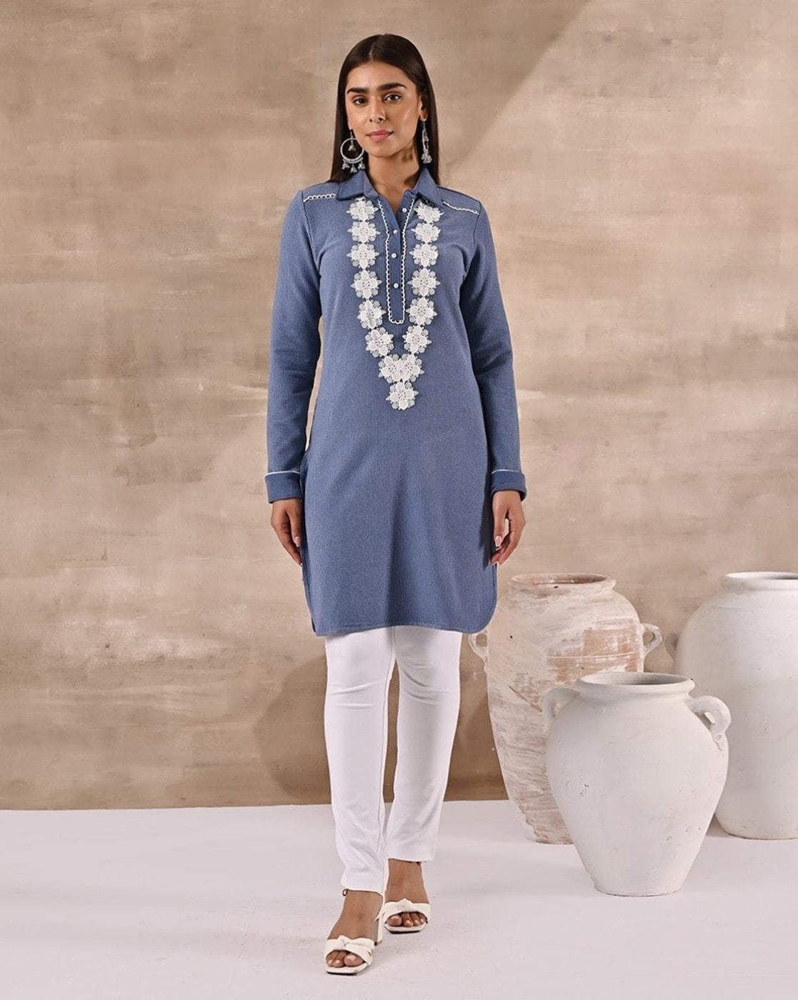 Blue kurta sale design for girl