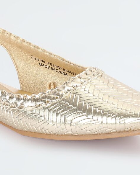 Gold discount mules flat