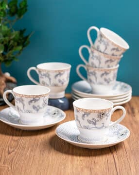 clay craft Set of 6 Ceramic Cups & Saucers-picture-15