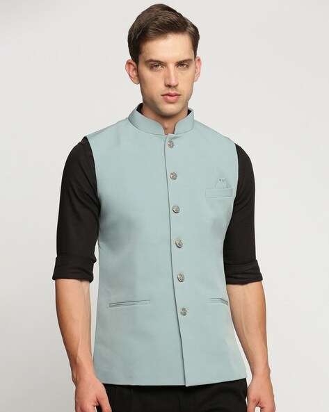 Men Designers Green & Gold Nehru Jacket Indian Traditional Bollywood Style  Brocade Woven Embellishe, Size: 46 : Amazon.ca: Clothing, Shoes &  Accessories