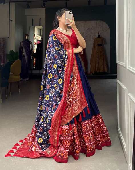 Block Printed Lehenga set in cotton silk – samantchauhan