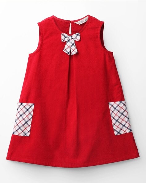 Beebay Girls Round-Neck A-Line Dress