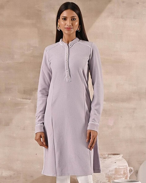 Buy Lavender Dyeable Silk Mirror Work Kurta Pyjama Party Wear Online at  Best Price | Cbazaar