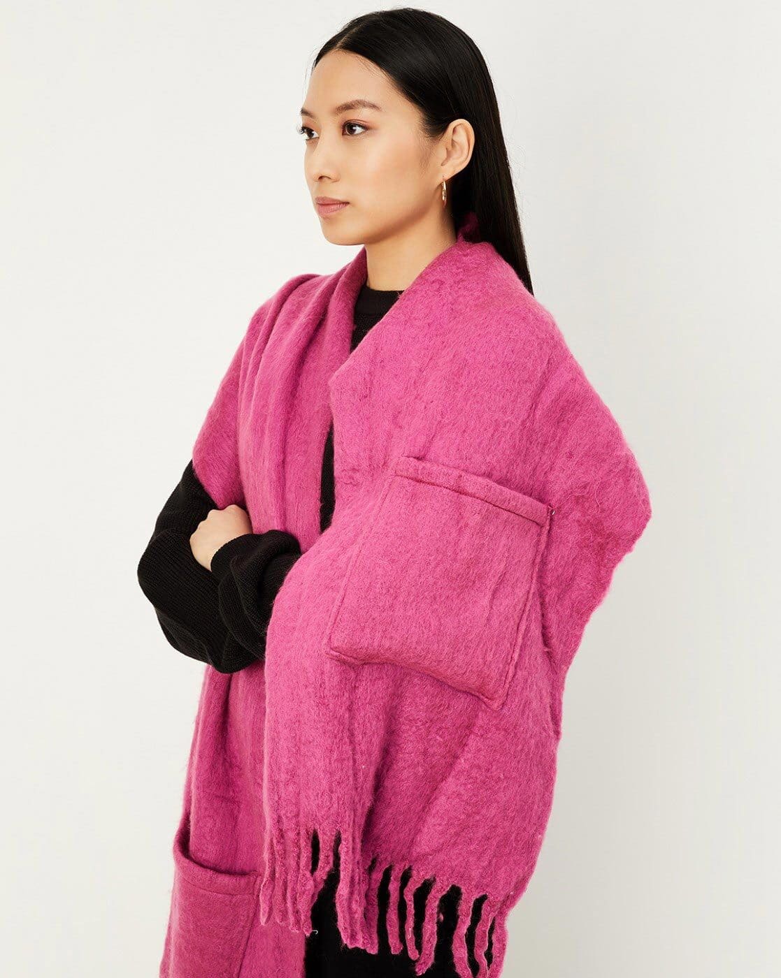 小物 1piu1uguale3 MUFFLER with POCKET Br 1piu1uguale3 MUFFLER with POCKET Br