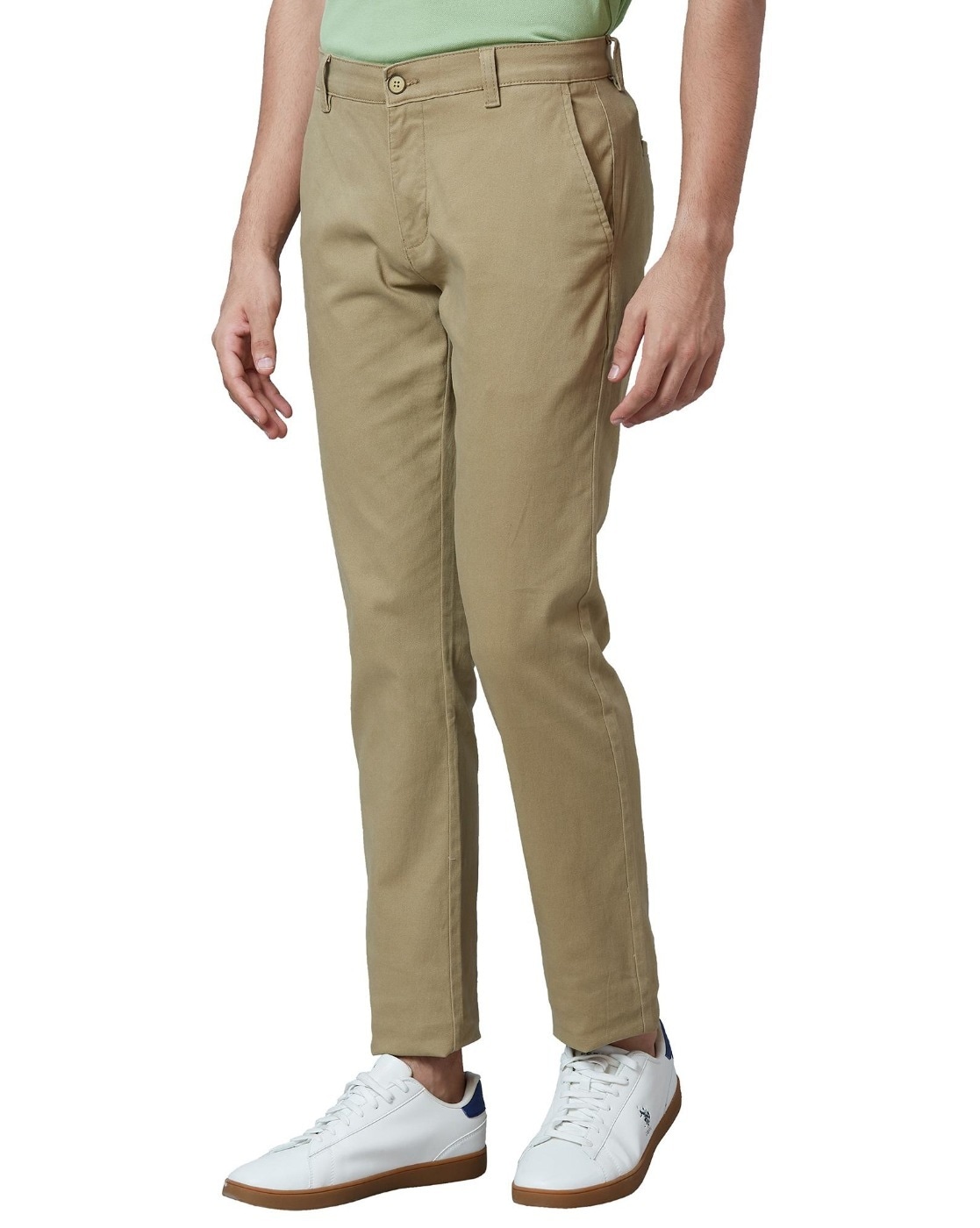 Buy Ethnix By Raymond Men Olive Solid Cotton Trouser | Ethnix By Raymond  Trouser online | Olive