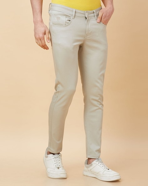 Ruf & Tuf Chinos : Buy Ruf & Tuf Navy Blue Slim Fit Flat Front Chinos  Online | Nykaa Fashion