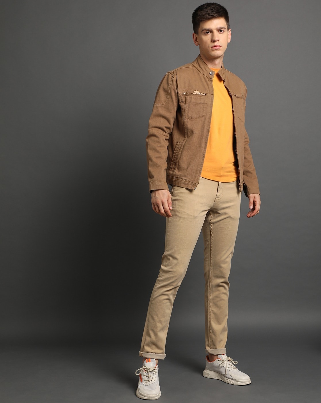 Cotton Khaki Jeans Jackets - Buy Cotton Khaki Jeans Jackets online in India