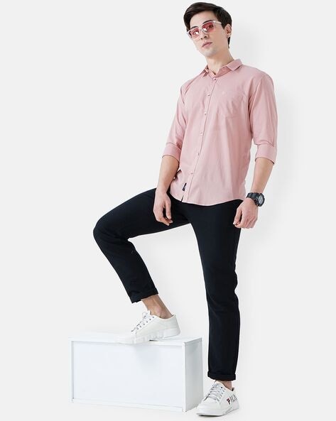 Thomas Mason WR Pink 120s Twill Shirt by Proper Cloth