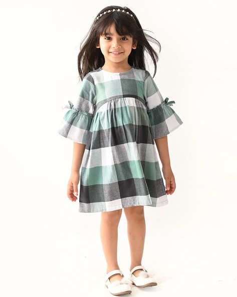 Beebay Girls Checked A-Line Dress