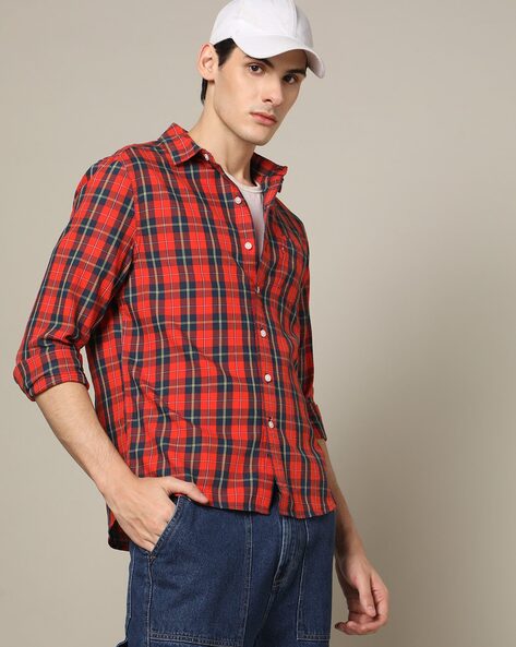 Levis Men Checked Slim Fit Shirt