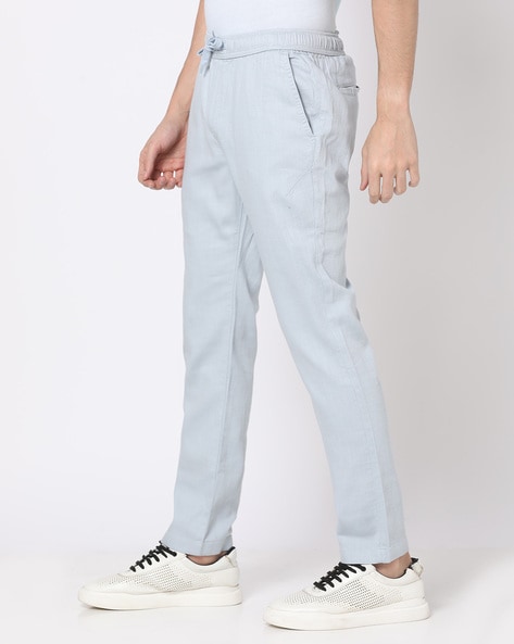 Buy el cielo Men Regular Fit Light Blue Cotton Blend Trousers Online at  Best Prices in India - JioMart.