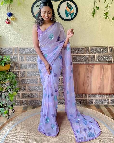 Woven Art Silk Saree in Light Purple : SSF14456