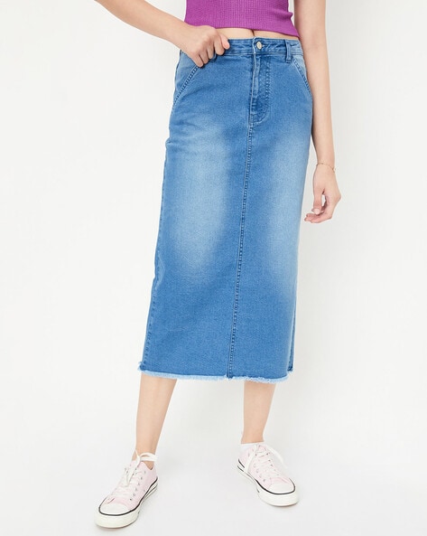 Calvin Klein Skirt - Denim Mr. Max - Powder Blue » Fast Shipping