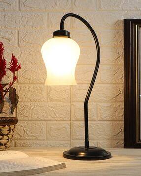 devansh Glass Curvy Table Lamp with Iron Base-picture-17