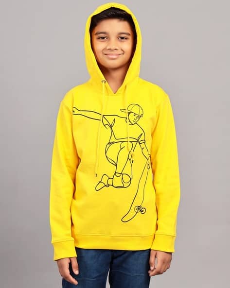 Boys Graphic Print Regular Fit Hoodie