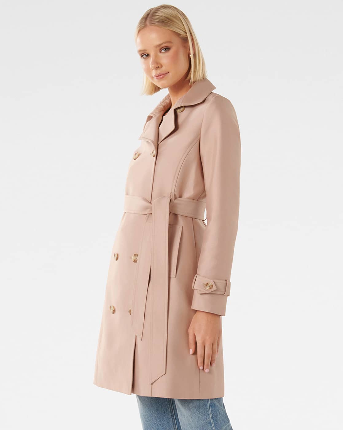 Double Cloth Peach Trench Coat #size1