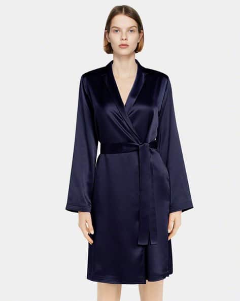 Women Satin Bath Robe with Belt