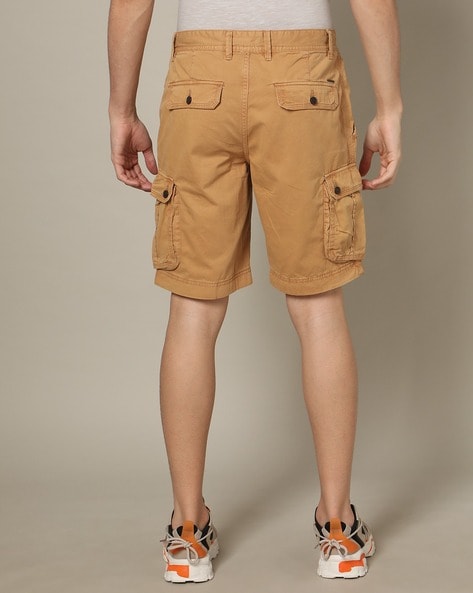 Mens yellow hot sale cargo shorts