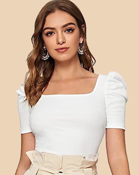 Buy White Tops for Women by DREAM BEAUTY FASHION Online