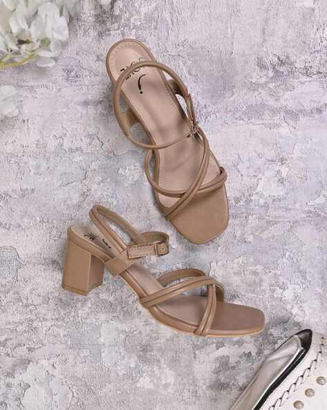 Jove Women Sling-Back Open-Toe Block-Heeled Sandals