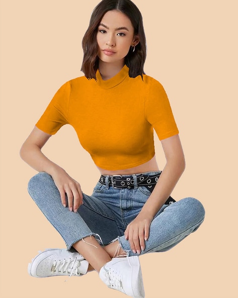 Fitted yellow top on sale