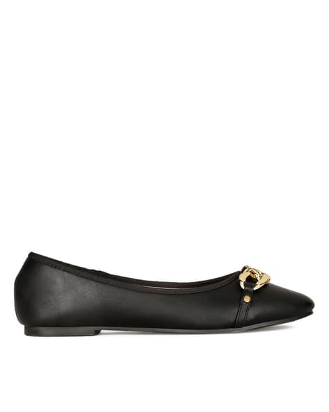 Bata Women Ballerinas with Metal Accent