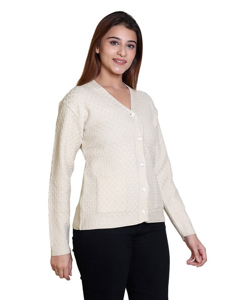 White button down sweater on sale women's