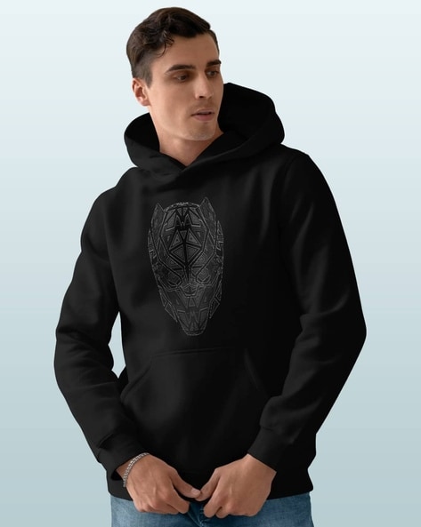 Men Graphic Print Regular Fit Hoodie