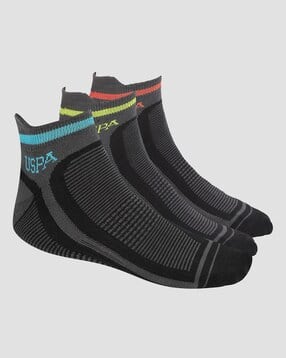 u.s. polo assn. Men Pack of 3 ES006 Striped Ankle-Length Everyday Socks-picture-12