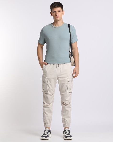 Relaxed Fit Crop Cargo Joggers