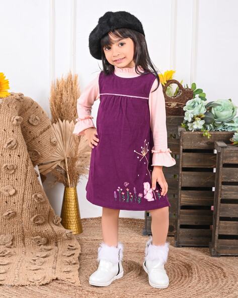 Beebay Girls Embroidered A-Line Dress