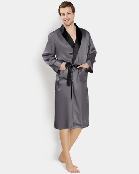 Robe satin online grise