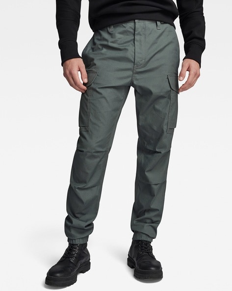 G-Star Raw ROVIC ZIP 3D STRAIGHT TAPERED Grey / Green - Free Delivery with  Rubbersole.co.uk ! - Clothing Cargo trousers Men £ 84.80