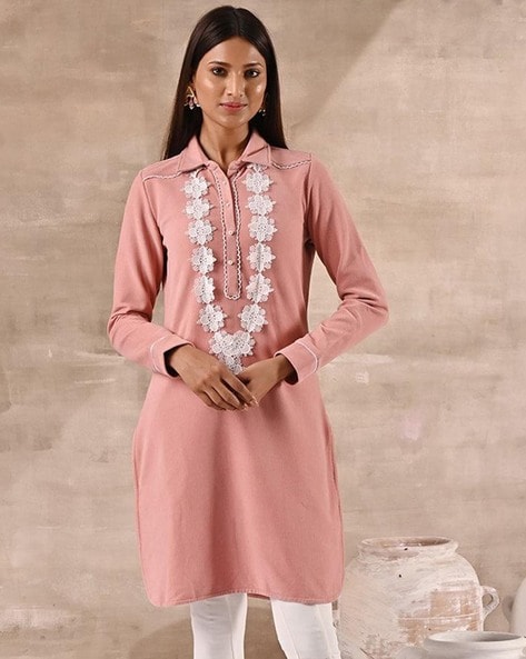 Women Cotton Peach Kurti Pant Dupatta Set, Machine Wash, Size: Large at Rs  479/set in Jaipur