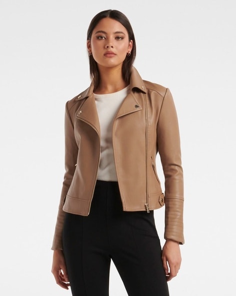 Vintage Jones New York Women's Brown Leather Jacket Size L - Etsy