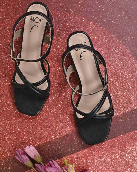 Jove Women Sling-Back Open-Toe Block-Heeled Sandals