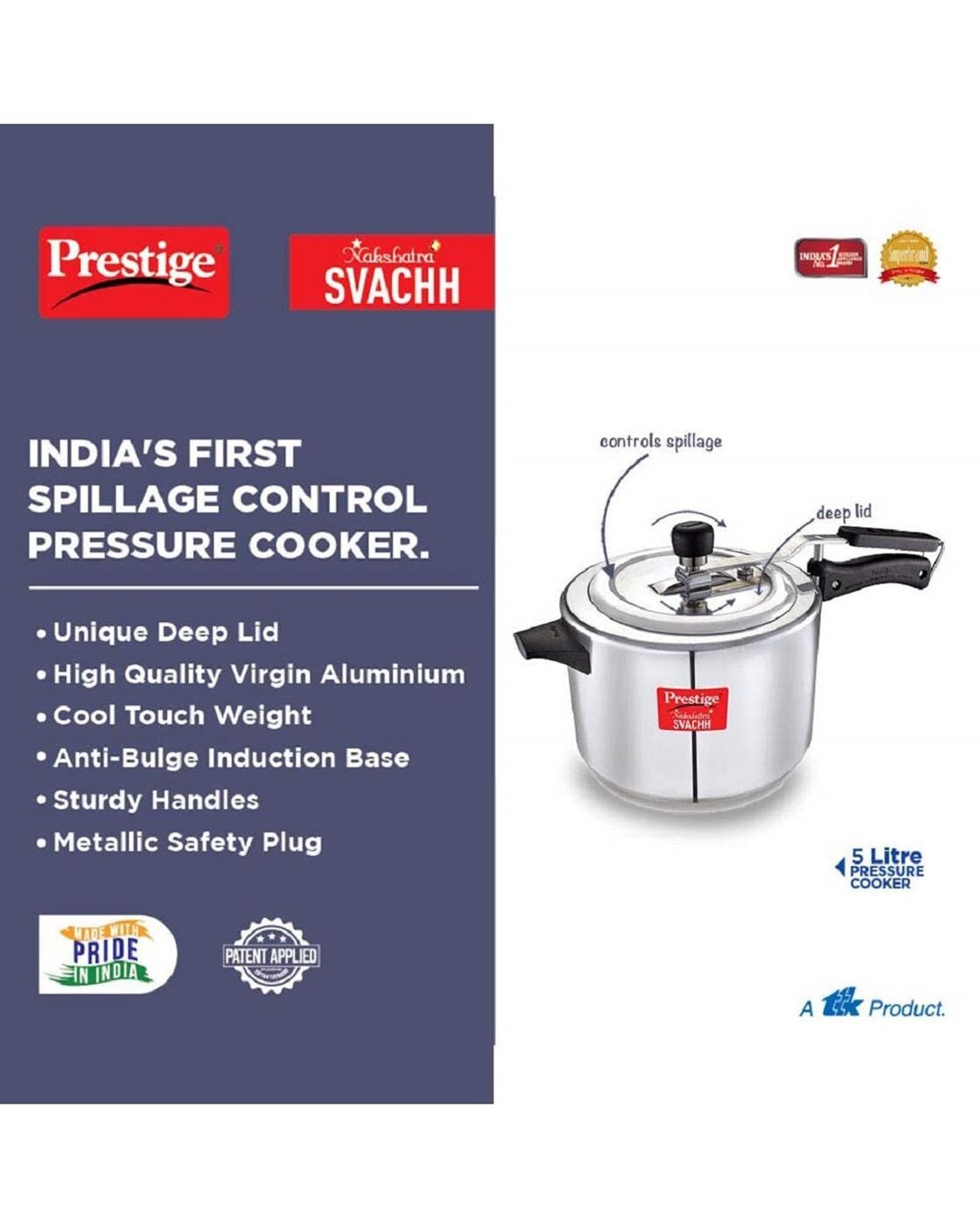 Buy Silver Toned Cookware for Home Kitchen by Prestige Online