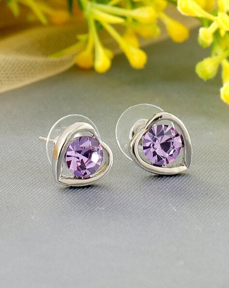 Buy YouBella Purple Stone Studded Dangler Earrings Online At Best Price @  Tata CLiQ