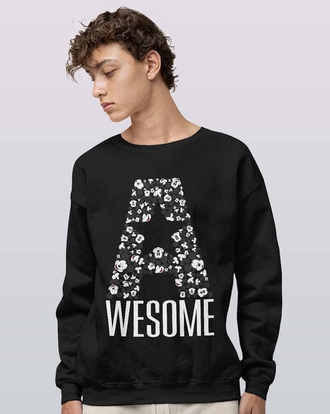 Black Graphic Sweatshirt - Buy Black Graphic Sweatshirt online in India