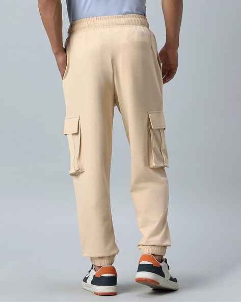 Men Relaxed Fit Tapered Cargo Joggers