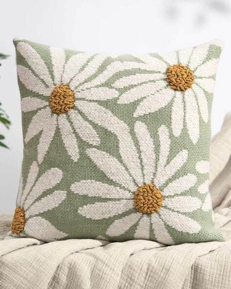 Floral Embroidered Cushion Cover 16