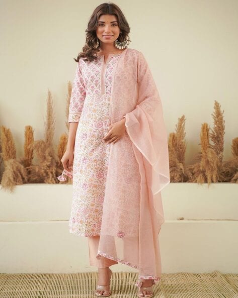 Buy Pink Kurta Suit Sets for Women by Jaipuribanno By Shades