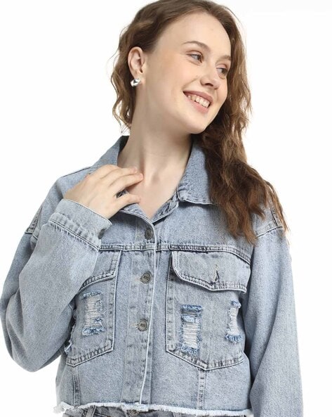 Chico's Women's Elongated Stretch Denim Button-Front Multi Seasonal  Pocketed Jacket | Denim jacket women, Fashion clothes women, Coats for women