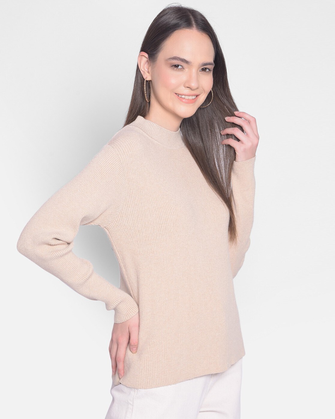 Buy Beige Sweaters & Cardigans for Women by Crimsoune club Online