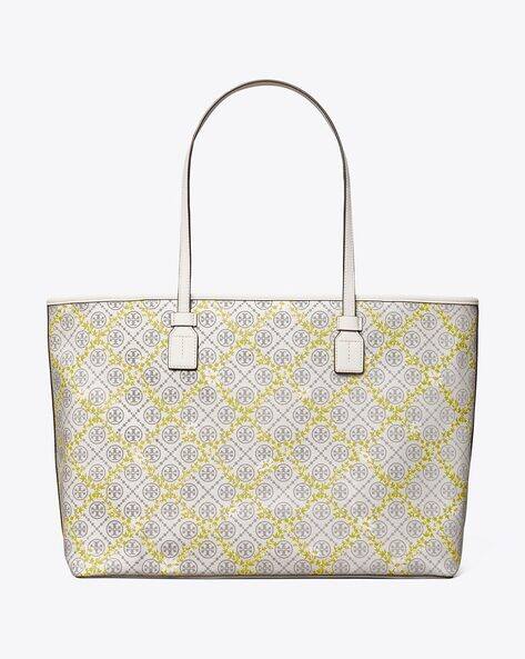 ★ブティックモデル★TORY BURCH T MONOGRAM FLORAL TOTE BAG TORY BURCH TORY BURCH T Monogram Floral Vine Top Zip Tote